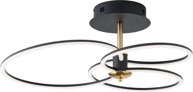 Orion Leuchten LED Deckenleuchte CHARLOTTE in Schwarz und Gold, 41W, 1700LM, 3000K Warmweiß, dimmbar - Bild 1