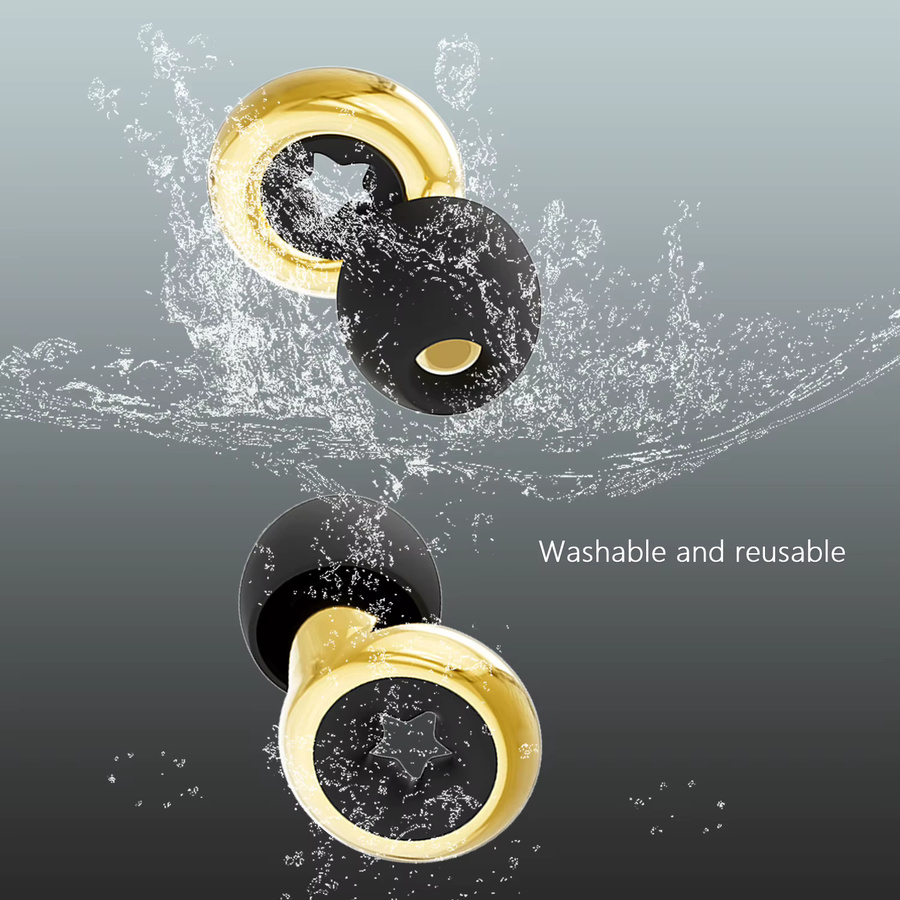 HUAK Ohrstöpsel mit Stummschaltung in Silber für Konzerte, Festivals und Sport, Set mit 8 Stück inklusive XS/S/M/L Abdeckungen zur Geräuschreduzierung - Bild 4