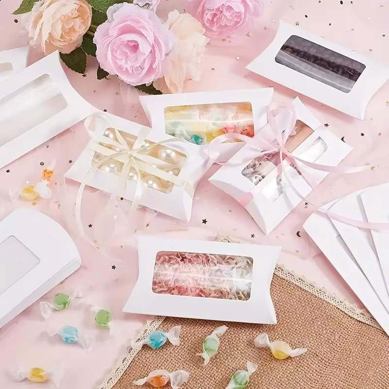 50 Stück Geschenkboxen aus Papier mit transparentem PVC-Fenster in Schwarz für Schmuck, Süßigkeiten und besondere Anlässe wie Hochzeit oder Geburtstag - Bild 2