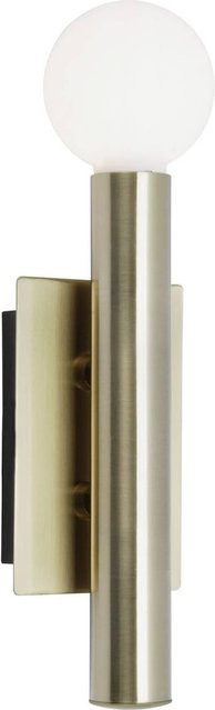 Brilliant Wandleuchte Lucky in Messing Antik mit Glaskugel und G9 Fassung - Bild 1