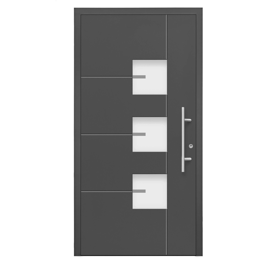 Splendoor Aluminium Sicherheitshaustür Moderno RC3 M330 Premium in Anthrazit mit Glaseinsatz, B/H: 110 x 210 cm, Anschlag Rechts - Bild 2