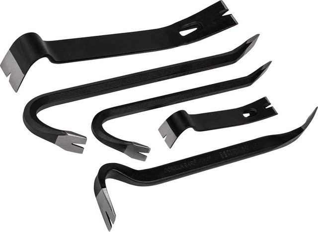 Roughneck Brecheisen und Nageleisen Set 5-teilig aus legiertem Stahl in Schwarz - Bild 1