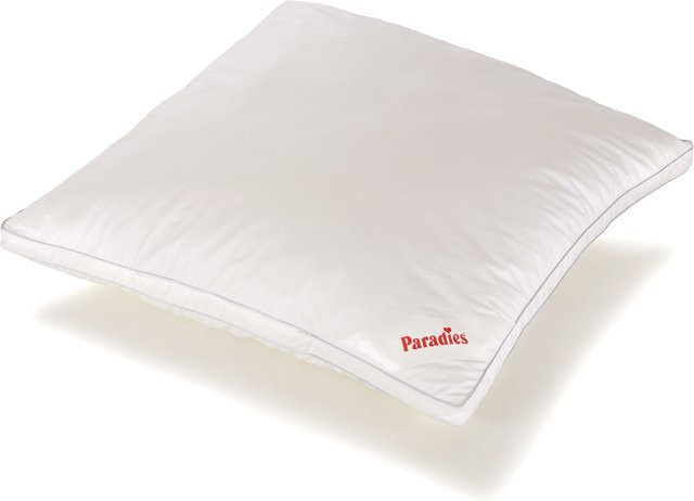 Kopfkissen SOFTY von paradies, weiß, quadratisch, B/B/H: 80 x 80 x 80 cm, fester Fall mit Polyester und Federn - Bild 1