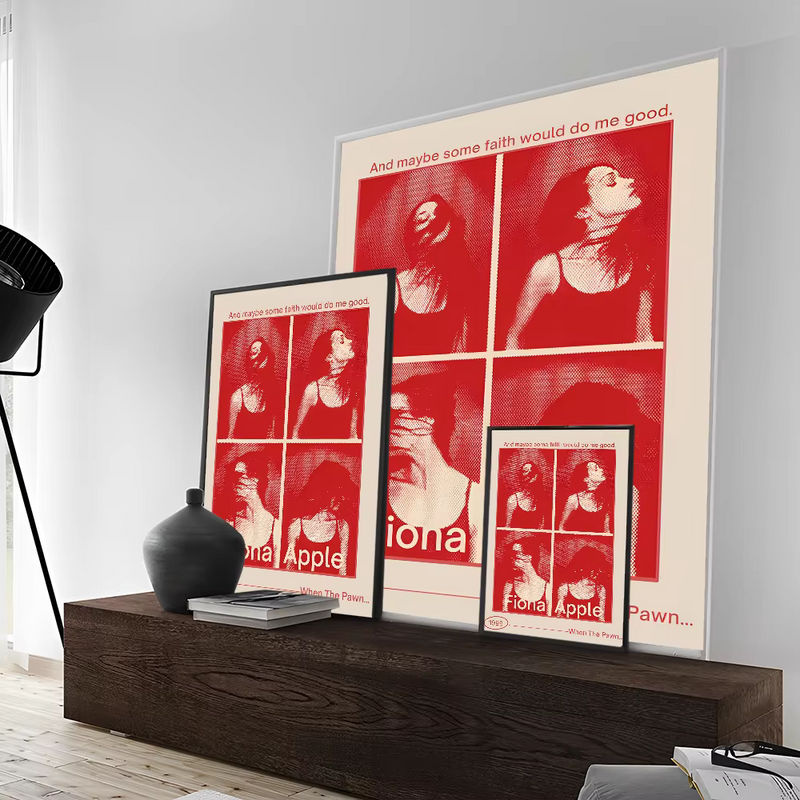 F-fiona Vintage Wandkunst aus Papier in Weiß und Mehrfarbig als ästhetisches Floral-Porträt im Hochformat - Bild 2