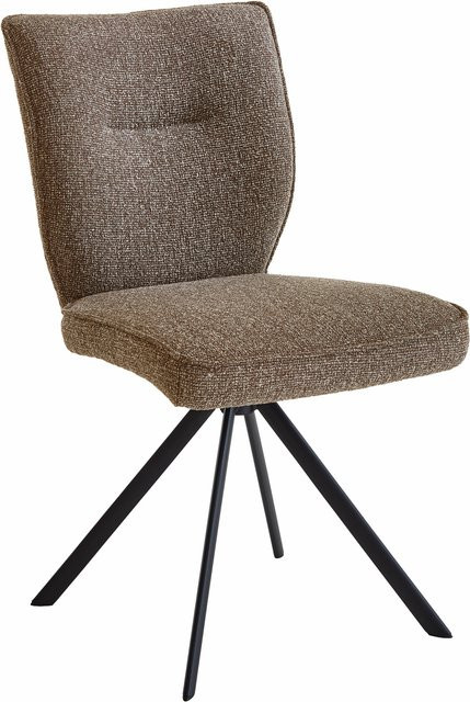 Polsterstuhl STUDIO-LINE von NIEHOFF in Taupe mit Stoffbezug und Metallgestell, B/T/H: 59 x 48 x 88 cm - Bild 1