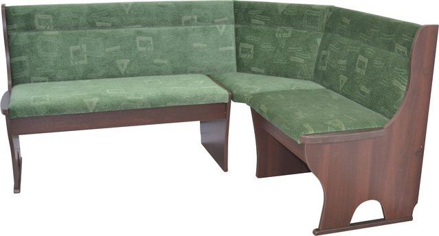 Eckbank von möbel direkt online in Stoff mit Buche- und Nussbaum-Nachbildung, B/T: 125 x 165 cm - Bild 1