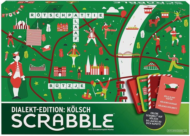 Mattel Scrabble Dialekt-Edition Kölsch, ab 8 Jahren - Bild 1