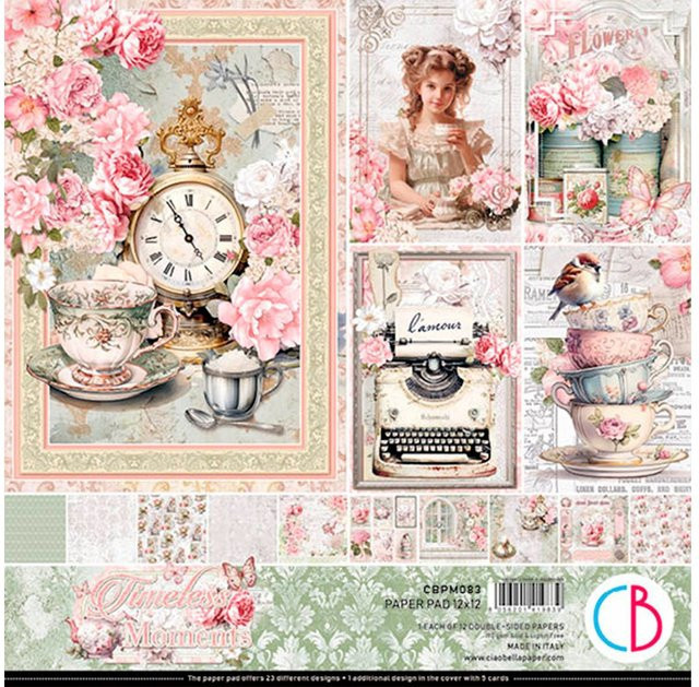 Ciao Bella Scrapbook-Papier Timeless Moments, Multicolor, 30,5 x 30,5 cm - Bild 1