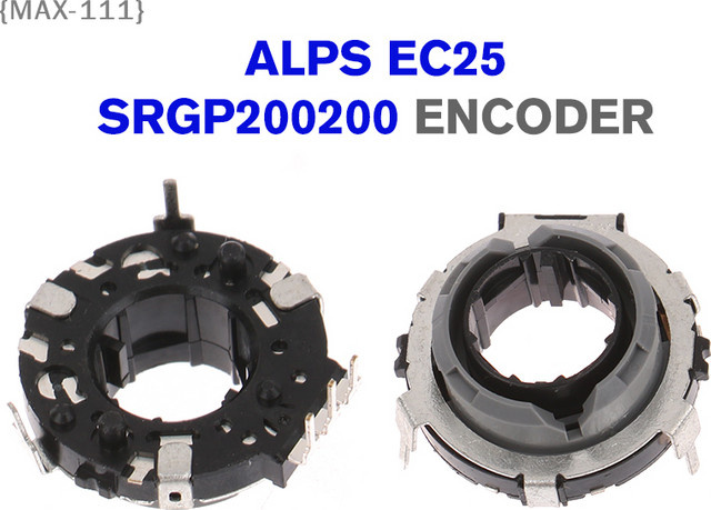 ALPS EC25 SRGP200200 Hohlwellen-Encoder in Schwarz mit 20 Positionen und 10 Impulsen für Auto-Audio-Lautstärkeregler - Bild 1