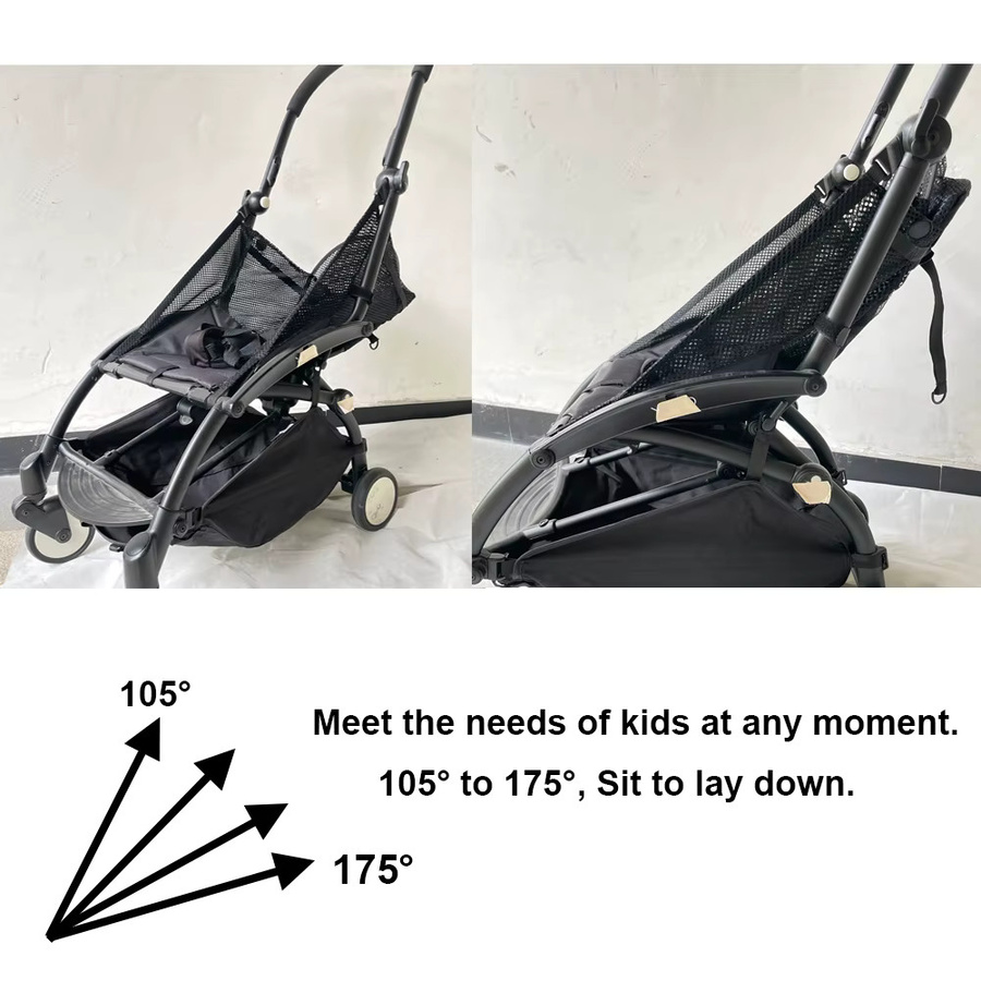 Mutterbräune Kinderwagen-Basis kompatibel mit Babyzen YOYO & YOYO2 in Schwarz - Bild 3