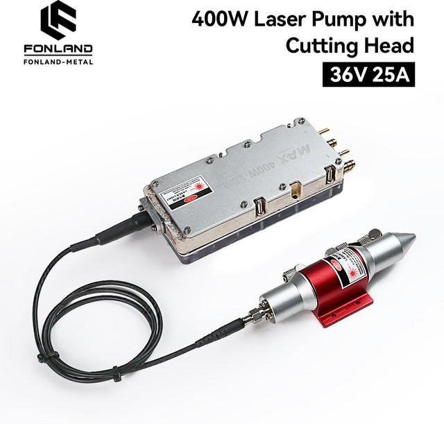 Fonland MAX 400W Laserpumpe mit Gen3 S2 600W Schneidkopf in Silber für Metall- und Holz-DIY-Schneiden mit Luftkühlsystem - Bild 1