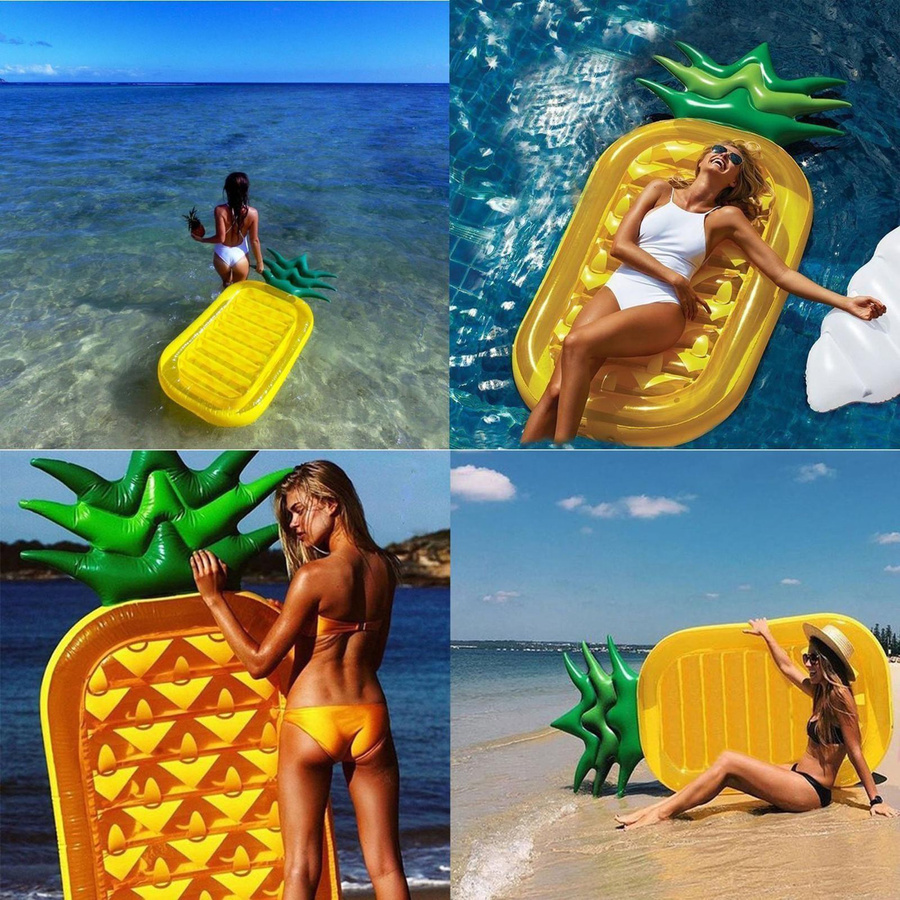 Super Six Aufblasbare Ananas Poolschwimmer - Bild 3