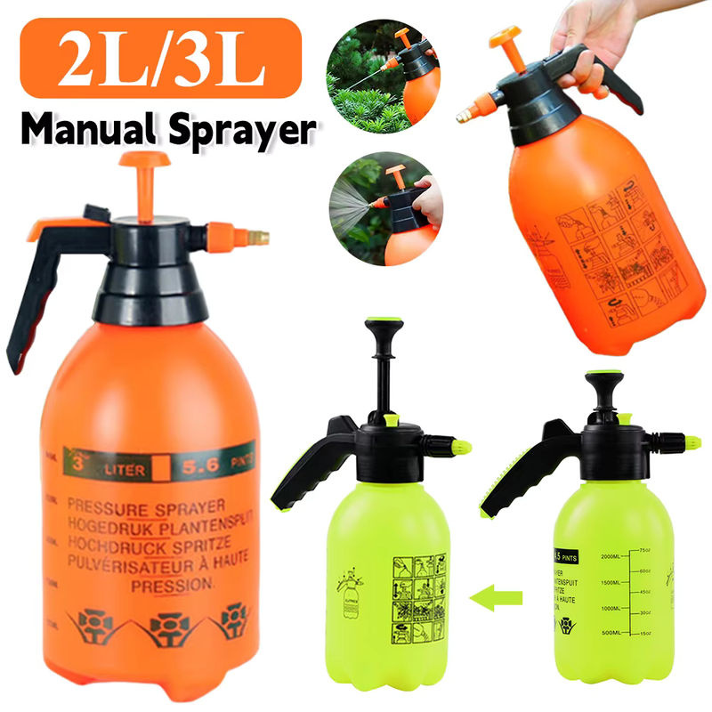 Manuelle Handdruck-Gartensprühgerät in Orange mit 2 l Fassungsvermögen für Pflanzen und Auto - Bild 3