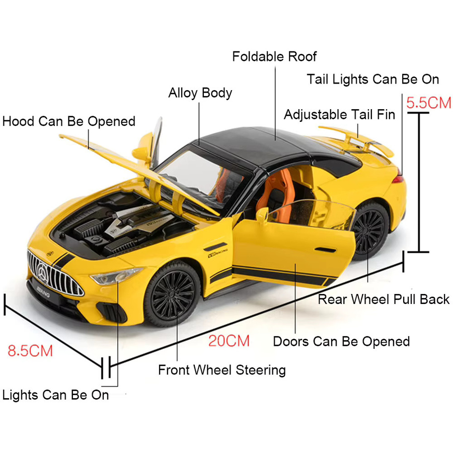 RMZ city RWB 993 SL63 Automodell Spielzeug, 1:22, mit Sound und Licht, mit Stoßdämpfung - Bild 2