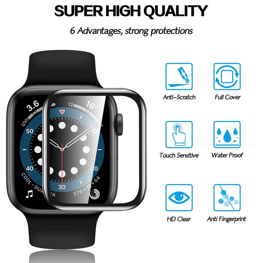 Apple Schutzfolie Glas, Apple Watch, transparent, Unisex - Bild 2