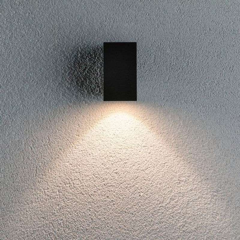 Paulmann Flame LED-Außenwandleuchte aus Aluminium in Grau, B/T/H: 5,8 x 5,8 x 10,3 cm - Bild 2