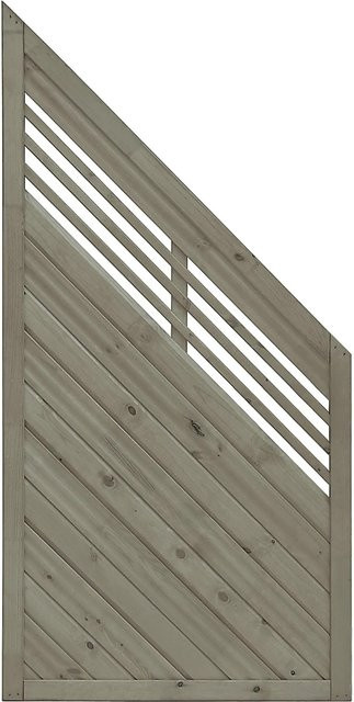 Andrewex Sichtschutzzaun Anschlusselement Nicea aus Kiefernholz in Grau, Höhe: 180 cm, Breite: 90 cm, Tiefe: 90 cm - Bild 1