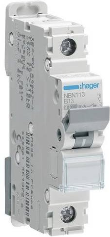Hager NBN113 Leitungsschutzschalter 1-polig 13A 400V in Weiß - Bild 1