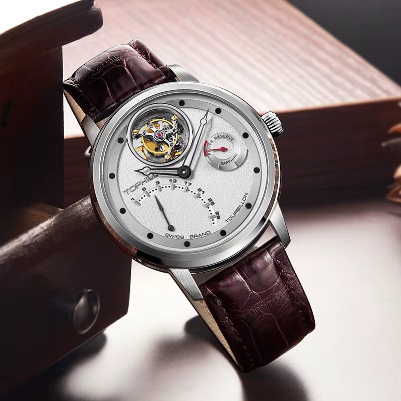 TOPHILL Tourbillon-Uhr, Automatik, Edelstahl, Saphirglas, 43,7 mm, Herren - Bild 2