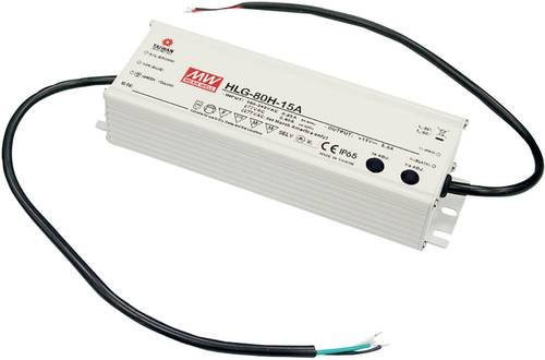 Mean Well MW HLG-80H-24B LED-Treiber, dimmbarer LED-Trafo mit Konstantspannung und Konstantstrom, 81.6W, 3.4A, 14.4 - 24 V/DC, IP67, Metallgehäuse - Bild 1