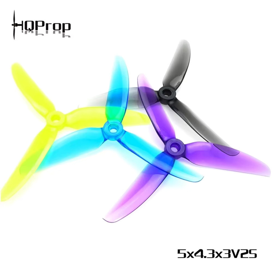 HQ Prop 5x4,3x3 V2S 3-Blatt Propeller für 5 Zoll FPV Racing Drohnen in Purple/Multicolour, 4er-Pack - Bild 1