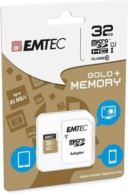 Emtec EliteGold microSDHC Speicherkarte 32GB Class 10 Multicolor - Bild 1