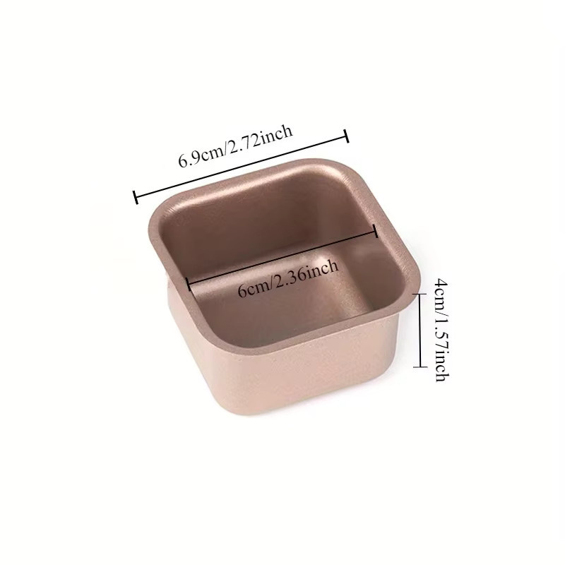 Nicht klebende Backform aus Kohlenstoffstahl für Brot und Toast, quadratische Kuchenform für Mousse und Gebäck - Bild 2
