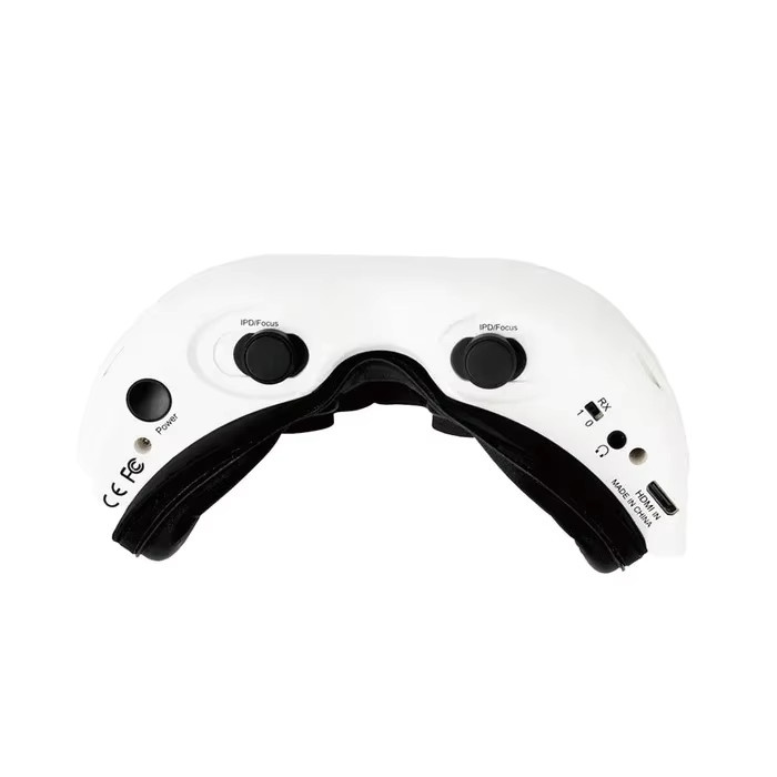 FatShark Dominator HDO+ FPV-Brille in Weiß mit OLED-Display, 50 Grad FOV, DVR sowie einstellbarem IPD und Fokus für FPV-Renndrohnen - Bild 2