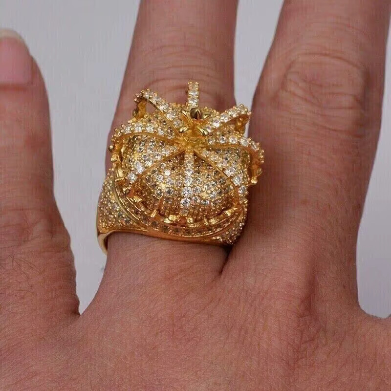 LYEE CYEE Löwenkopf-Ring, vergoldet, Zirkonia, Herren - Bild 1