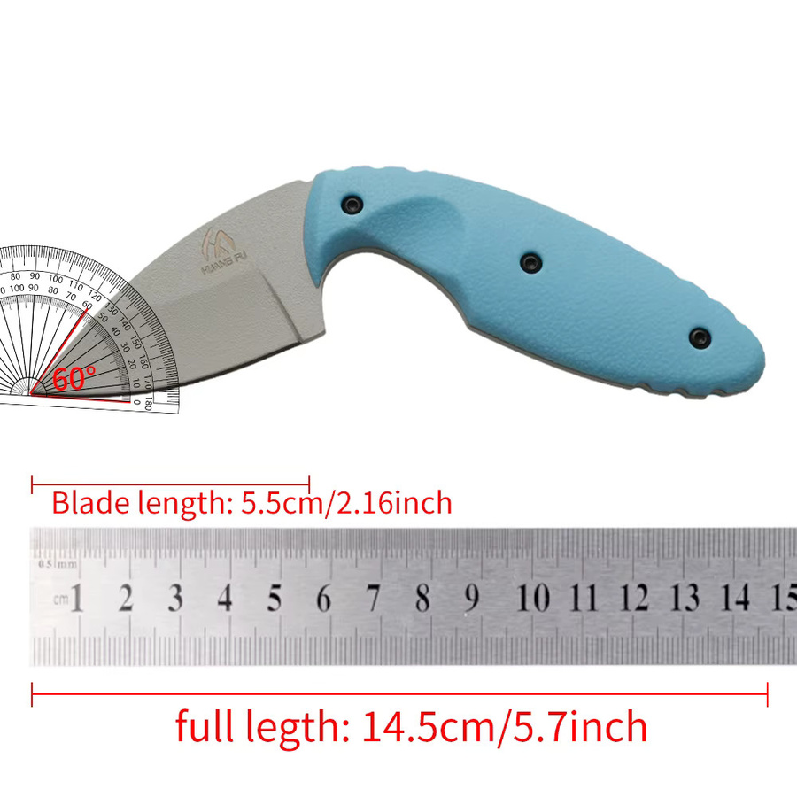 HUANGFU Outdoor-Messer aus Stahl in Blau, leichtes und robustes Schneidwerkzeug für Camping und Reisen - Bild 6
