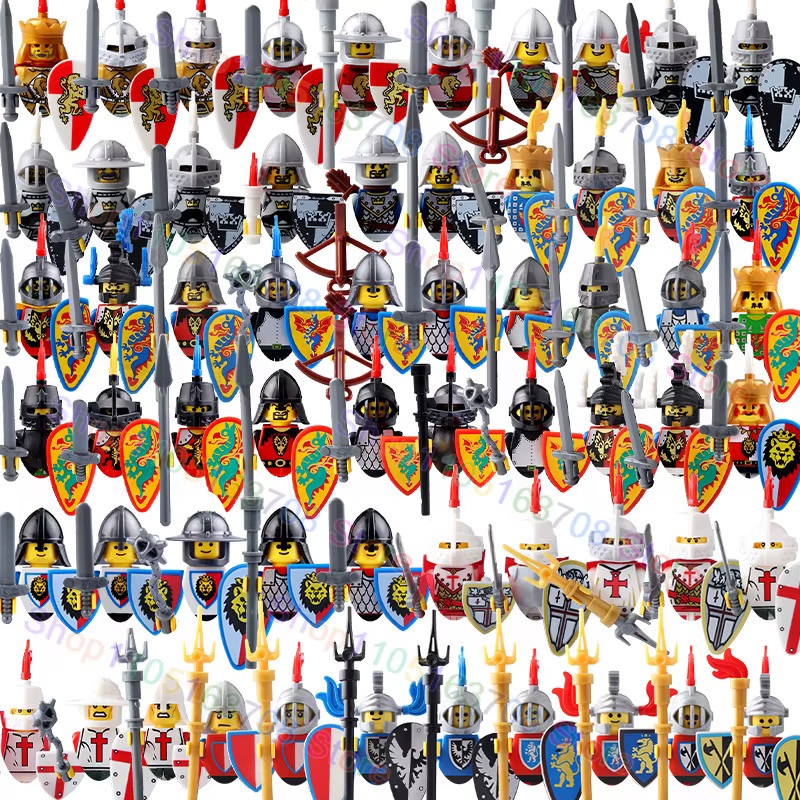 DR.TONG Mittelalterliche Drachenritter-Figuren, Bausteine, Ritter, Fantasy, Kunststoff, Bunt / Mehrfarbig - Bild 2
