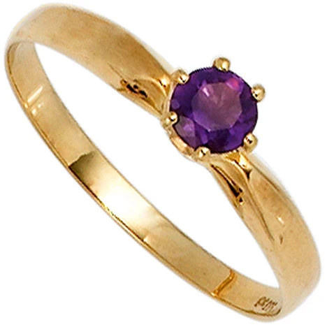 Colfem Ring 585 Gelbgold, Amethyst, Damen, Ringgröße 50 - Bild 1