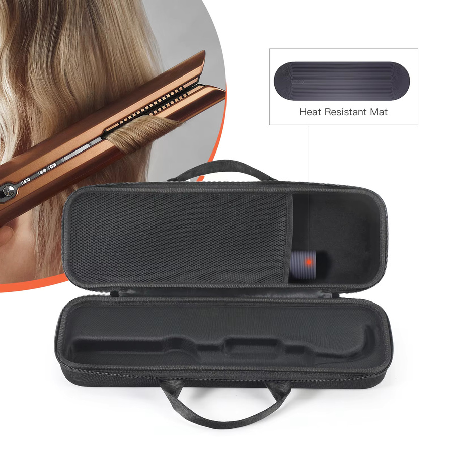 EVA-Hartschalen-Tragetasche für Dyson Airstrait und Corrale Haarglätter sowie Zubehör in Schwarz und Grau - Bild 6