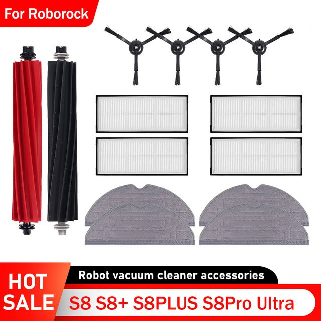 Roborock Zubehör-Set für S8, S8 Plus und S8 Pro Ultra mit Roller, Bürsten, Hepa-Filtern und Mopp-Tüchern - Bild 1