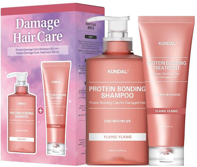 Kundal Damage Care Set, Shampoo und Treatment mit Protein, Ylang Ylang - Bild 1
