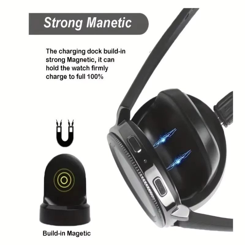 Samsung Ladegerät, kabelloses magnetisches Ladegerät, Schwarz, Silikon - Bild 7