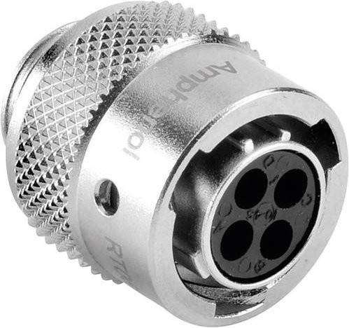 Amphenol RT0610-4SNH Rundstecker Buchse RT360 Serie, gerade, Metall, Silber, 4 Polzahl - Bild 1