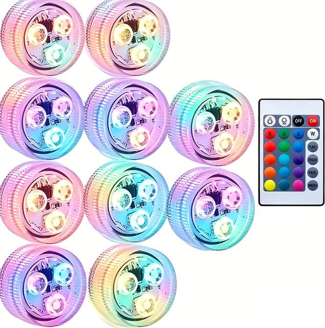 Heinast RGB LED Unterwasserleuchte batteriebetrieben in Multicolour für Garten und Schwimmbad - Bild 1