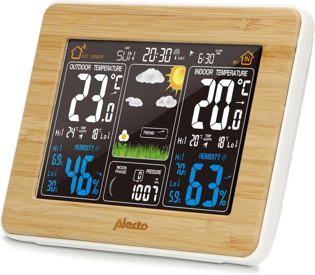 Alecto Wetterstation WS-1560 mit kabellosem Außensensor in Multicolour - Bild 1