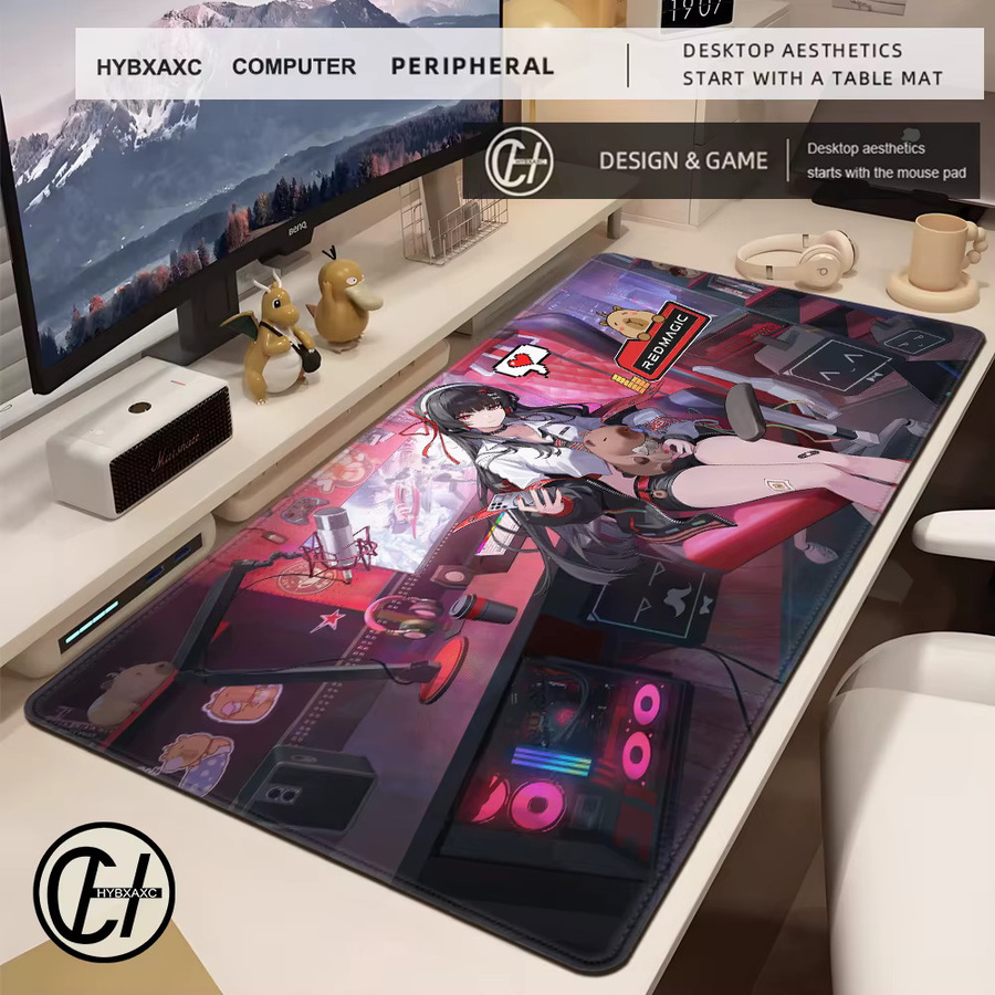 HYBXAXC Gaming Mousepad Wuthering Waves Chisa Anime Mädchen Schreibtischunterlage Multicolour - Bild 1