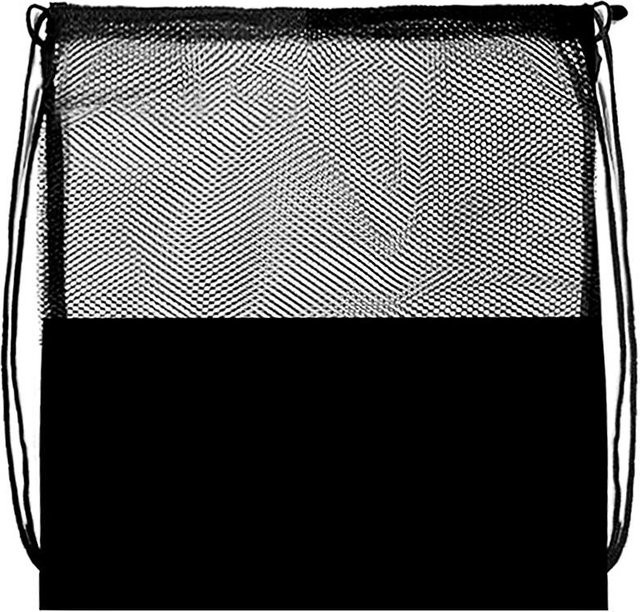 TOMTOP JMS Sportabdeckung Netztasche als tragbarer Fußball-Aufbewahrungsrucksack aus Mesh, schwarz, faltbar - Bild 1