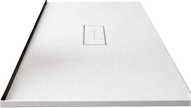 Stano Mineralguss Duschwanne Extra Flach in Weiß, B/T: 100 x 80 cm - Bild 1