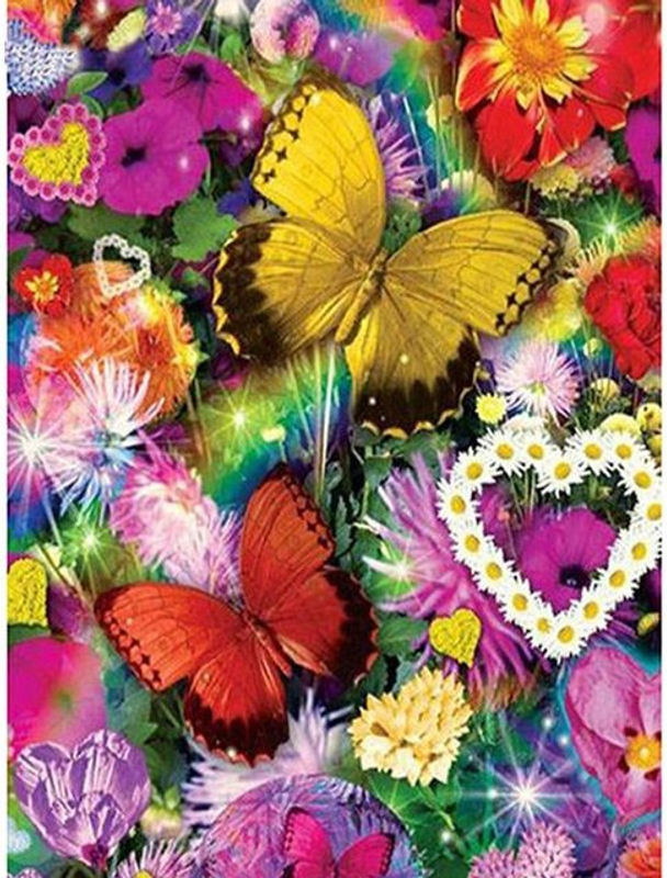 FIYO Diamond Painting Set Traumschmetterling und Tiere, Mehrfarbig, B/H: 30 x 20 cm - Bild 1