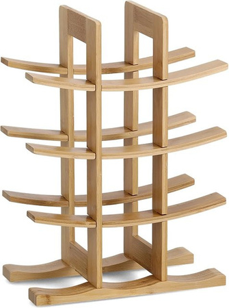 Zeller Weinregal aus Bambus für 12 Flaschen in Natur, B/T/H: 16 x 30 x 42 cm