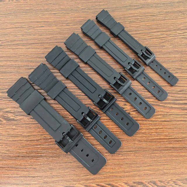 VNWCT Uhrenarmband Gummi, Silikon, Schwarz, Unisex - Bild 1