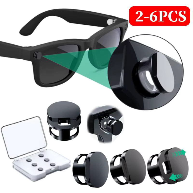 NovaSphere Kamera-Privatsphärenschutz für Meta Smart Glasses als Objektivblocker und Schiebeabdeckung in Schwarz - Bild 2