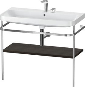 Duravit Möbelwaschtisch-Kombi Happy D.2 Plus mit Konsole, Nussbaum gebürstet und Weiß, B/T/H: 97,5 x 49 x 85 cm - Bild 1