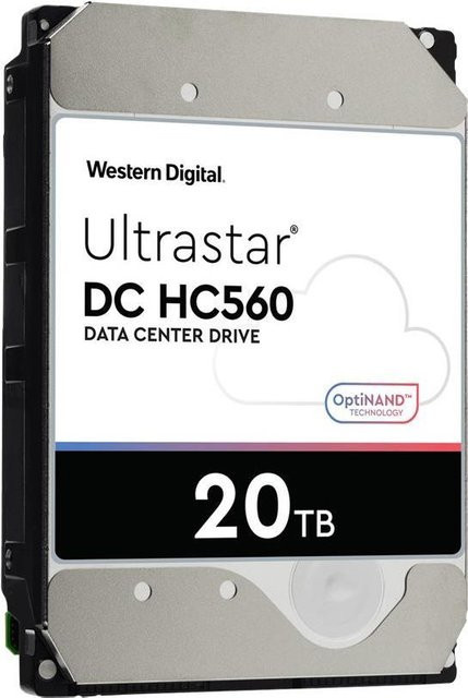 Western Digital Ultrastar DC HC560 interne SAS Festplatte 20TB 3.5 Zoll 7200 U/min 512MB Puffer Silber - Bild 1