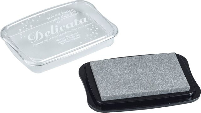 Stempelkissen Delicata Metallic in Silber - Bild 1
