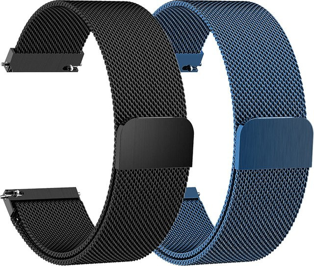 Uhrenarmband Milanaise, Edelstahl, Unisex, 20 mm, 22 mm - Bild 1